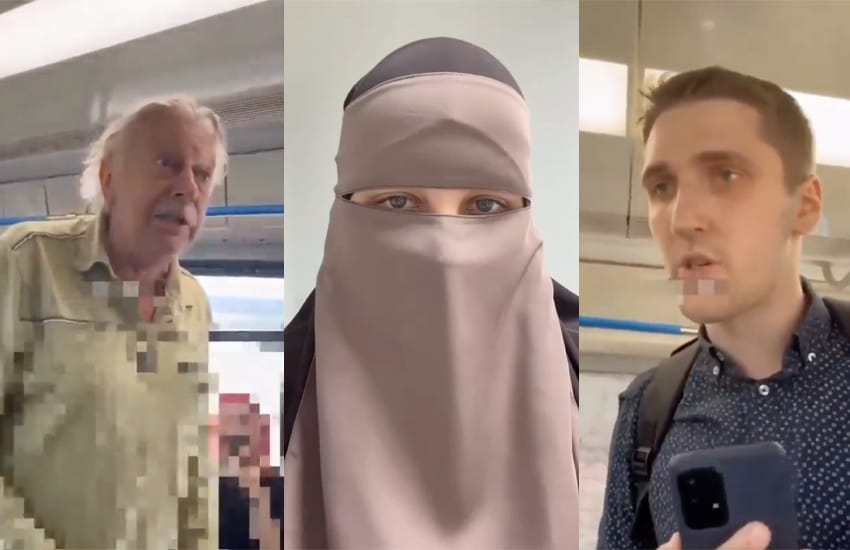 В Москве задержаны двое мужчин, которые в метро требовали от девушки в никабе носить «нормальную» одежду — «Можем объяснить»
