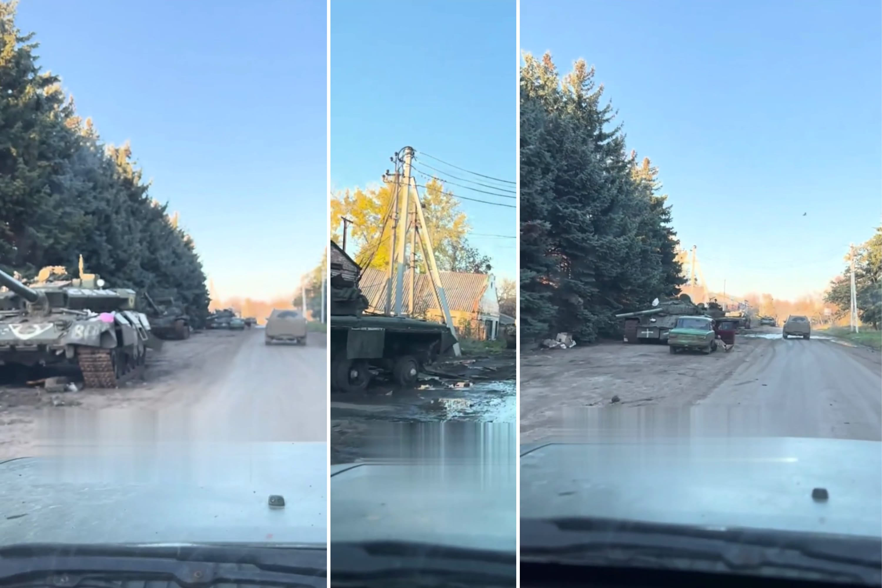 Z-пропагандисты показали «кладбище уничтоженной украинской бронетехники». На самом деле это российские танки, захваченные ВСУ