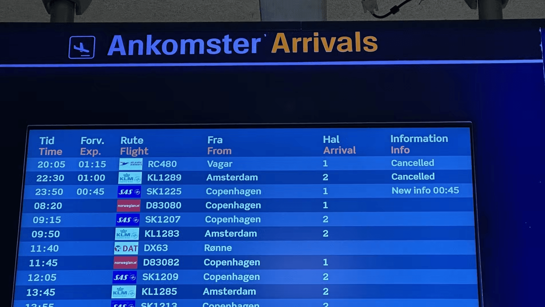 Аэропорты Дании снова приостановили работу из-за угрозы беспилотников