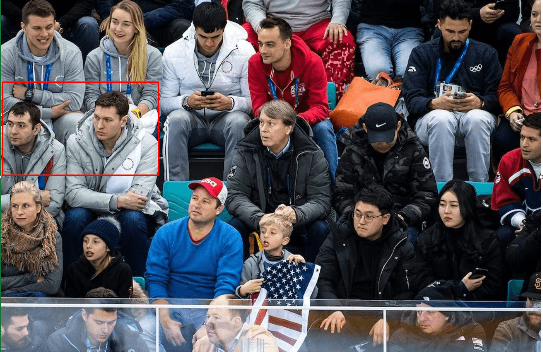 Федоров и Ковалев в 2018 году наблюдают историческое поражение сборной США по хоккею от сборной России со счетом 4:0 на Олимпийских играх в Южной Корее