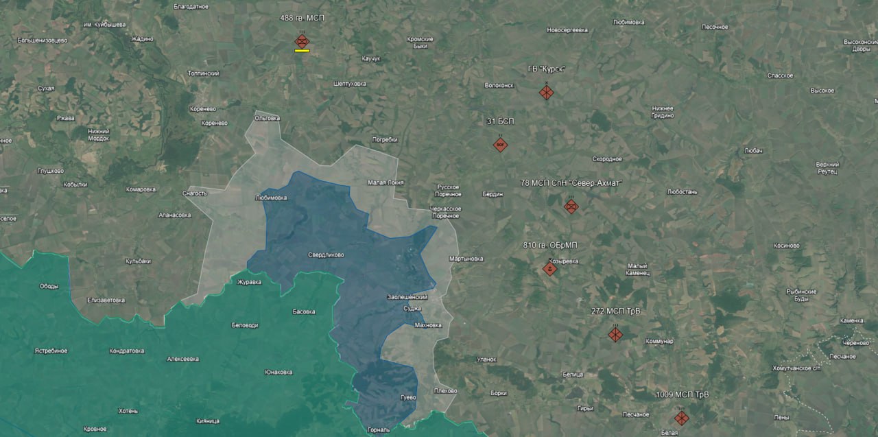 Ситуация в Курской области по версии проекта «Dnipro | OSINT з Гарбузом △»
