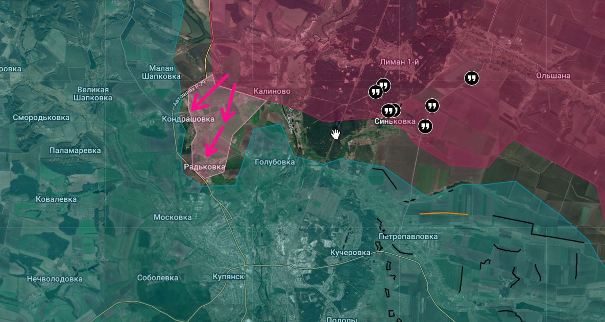Ситуация к северу от Купянска по версии Анатолия Радова