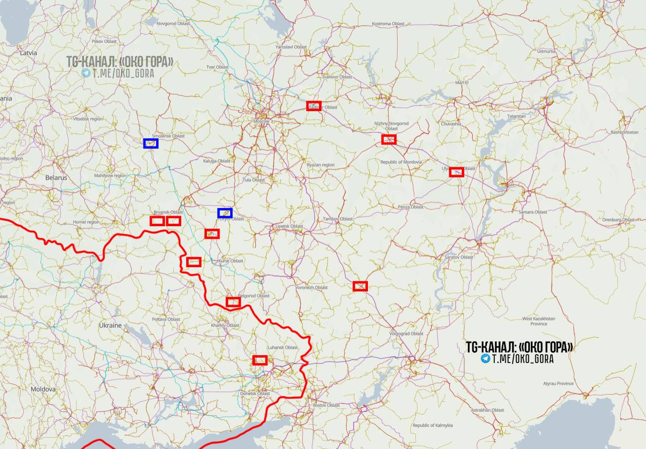 Пораженные объекты электроэнергетики в России и на оккупированной территории Украины