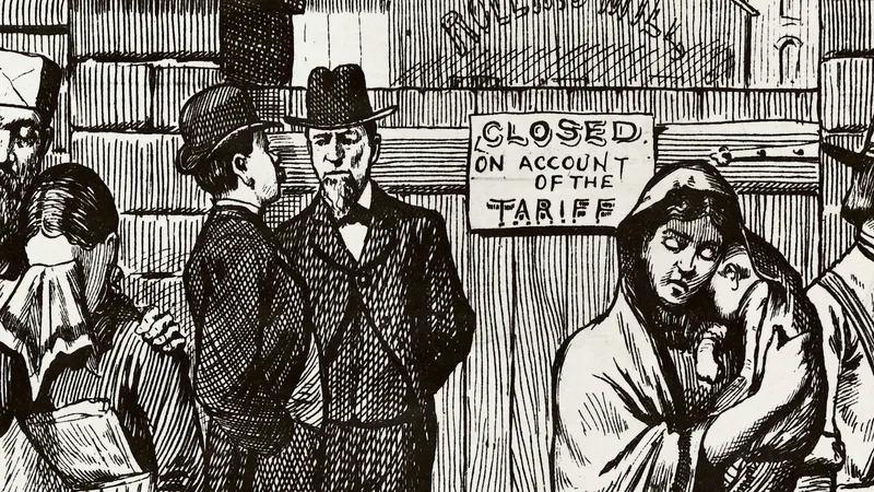 «Закрыто из-за тарифа». Рисунок времен нуллификационного кризиса 1832 г.